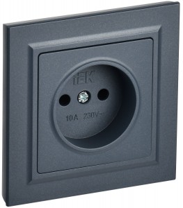 IEK BRITE роз. СУ 1 мест. 10А маренго РСР10-1-0-БрМ BR-R10-10-K35-F