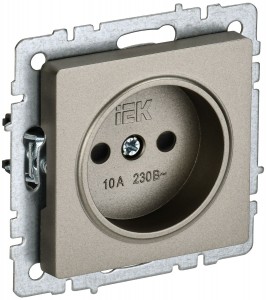 IEK BRITE мех. роз. СУ 1 мест. 10А шампань (шторки) РСш10-2-БрШ BR-R13-10-K37