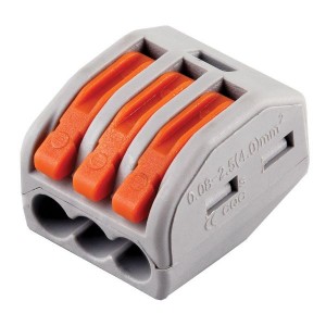 STEKKER клем. колодка СМК с рычагом LD222-413 3х(0,08-4мм2) 250V 32A б/пасты латунь/сталь 32397