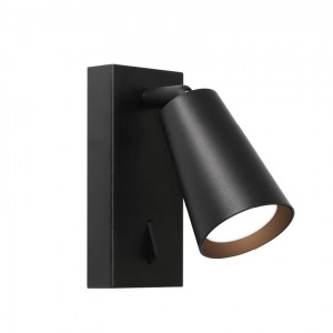 WOLTA св-к накладной CONO IP20 под лампу GU10 чёрный BL 85x140 WSL-GU10/W11BL