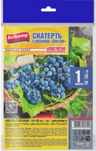 Скатерть одноразовая ВИНТАЖ, 110*150см, 20 мкм, полиэтилен ПСД, 2315 Avikomp