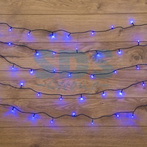 Гирлянда-нить Твинкл Лайт 6 м, темно-зел. ПВХ, 40 LED, син. 303-023 Neon Night