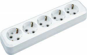 Navigator колодка 5 гн. земля (АБС-пластик) NCA-BL01-05-E-WH 61588