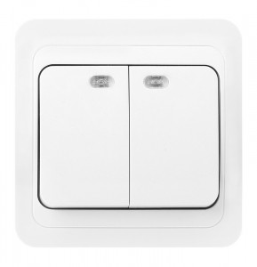 Smartbuy Марс выкл. СУ 2-кл. инд 10А белый  (SBE-02w-10-SW2-1)