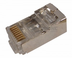 Штекер 8Р8С (RJ45) с экраном cat5 REXANT (100!) 05-1023