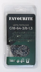 FAVOURITE Цепь пильная 18"/45см 3/8" 1,3мм 64зв. RS G18-64-3/8-1.3