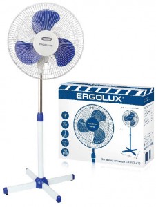 Вентилятор напольный ERGOLUX ELX-FS01-C35 синий/белый 35W, 3скор, d=40см, h=125см, поворот 180°