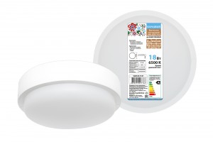 TDM св/д св-к LED ДПП 3901 18Вт 6500К IP65 белый круг 174*62 мм Народный SQ0366-0141