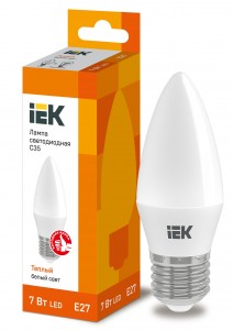 IEK свеча C35 E27 7W(630lm) 3000K 2K 100x35 матов. ECO LLE-C35-7-230-30-E27