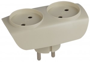 ЭРА разветвитель (тройник) 2 роз. (сл. кость) SP-2-I