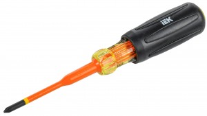 IEK ARMA2L 5 Отвертка диэлектрическая крест. SLIM PZ1х80 Т3, до 1000В A2L5-SC31-T3-PZ-10-080