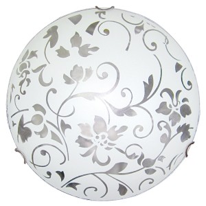 Элетех Эрика св-к настен.-потол. 3х60W Е27 d400мм бел. мат. стекло (РФ) 1005204385