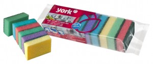 Губка для посуды Миди (10шт/уп) цена за уп, 8*5*2,5см, 3001/30010 York