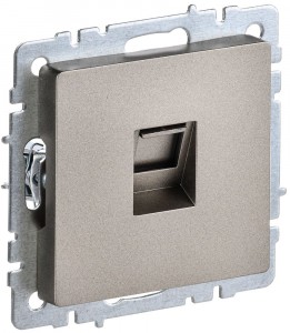 IEK BRITE мех. роз. компьют. СУ 1 мест. шампань (RJ45) РК11-БрШ BR-K10-2-K37