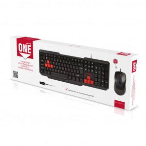 Комплект клавиатура+мышь Smartbuy ONE черно-красный (SBC-230346-KR) /20