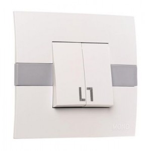 Mono Eco выкл. СУ 2 кл. (инд.) 10А Бел/Сер 101-010201-103