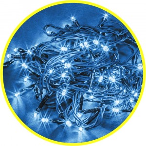 Гирлянда-нить ул. 200LED син. 21.5м. 8реж. чер.кауч. IP44 NGF-S01-200B-10-21.5m-230 Navigator 61833