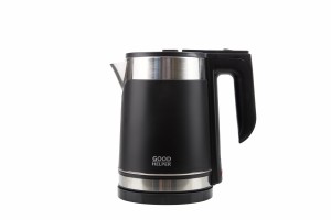 Чайник электр. GOODHELPER KPS-185C (диск, 1,8л) 1,8кВт, двойной копус, нерж.сталь/пластик, черный