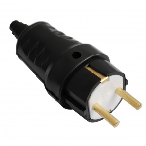Bylectrica Bylectrica вилка прямая каучук 2Р+РЕ 1х16А 220-240V В16-362