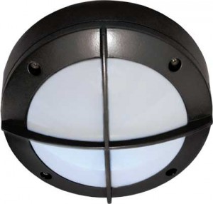 Ecola B4143S св-к матов.Круг решет.черный алюм.1*GX53 IP65 145х145х65 FB53СSECS