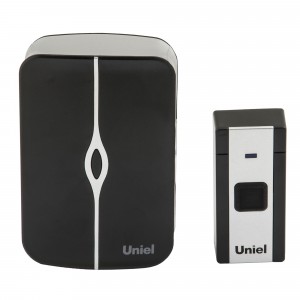 Uniel  звонок беспроводной, 100м, 36 мелод. 2хAA/R6 черный/белый UDB-015W-R1T1-36S-100M-WH/BL