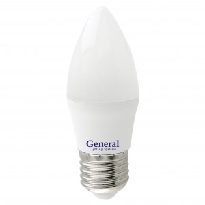 General свеча C37 E27 10W 6500K 6K 35х105 пластик/алюм GLDEN-CF-10-230-E27-6500, 683200