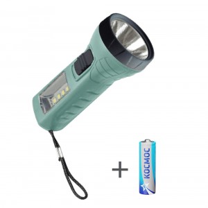 Космос фонарь ручной KOC123B 1xR6(АА) в компл. 1св/д 1W,25lm +4св/д 1W,40lm,ABS-пластик,ремешок,IP42