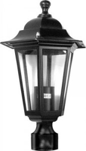 Camelion 4103 св-к уличный/садовый "посадочный" черный d=45mm 60W E27 220V алюминий/стекло IP43