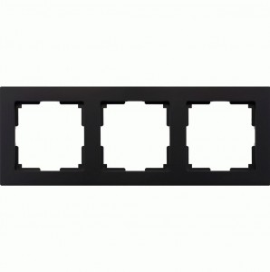 Smartbuy Нептун Рамка 3-местная пластик черная (SBE-06b-Plastic-FR-3)
