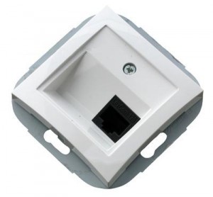 Schneider Дуэт мех. роз. компьют. СУ 1 мест. бел. (пласт. осн., RJ-45 кат. 5е*) WDE000183 (+)