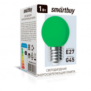 SmartBuy шар G45 E27 1W зеленая д/гирлянды "Белт Лайт" SBL-G45G-01-E27