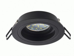 ЭРА св-к встраив, алюмин. KL84 BK MR16, GU5.3 черный 92х92х34(80) 0082