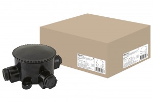 TDM коробка распред. КРК КЭМ 2-660-3 ОУ D95 мм 3-х рожк. (карболит, черн.) IP65 (6!) SQ1401-1101