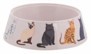 Миска для кошек Cats 0,3л, цвет бежевый, пластик М7767 Zoo Plast