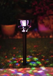 Еврогарант САД св-к на солн.батарее 6LED Лантерн диско RGB, h=44см, 2 реж. пластик