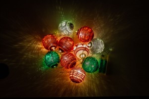 Гирлянда-нить Космос "Скандинавские шары" 10LED теплый белый 2,4м IP20 (3хАА н/к) KOCNL-EL165
