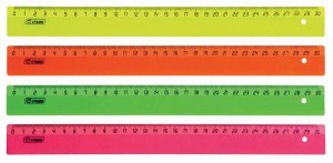 Линейка пластик. 30см СТАММ "Neon Crystal", неоновая, ассорти, ЛН31 210141