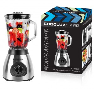 Блендер ERGOLUX ELX-TB02-C72 900W чаша 1,5л стекло, 8 ножей, 3 скор