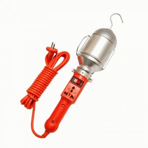 UNIVersal св-к переноска E27 60W  5м с выкл и розетка (ПВС 2x1 6А ) СП-5-ВР 966U-0205