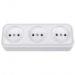 Bylectrica Вариант роз. 16А 3 мест. ОУ (корп. ABS) белый РА16-0161