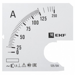 EKF Шкала сменная для A721 125/5А-1,5 PROxima s-a721-125