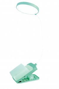 Ultraflash UF-751 С05 св-к св/д наст. акк-ный прищепка 7W(280lm) 2-6K, сенсор/димм, 3 ур.ярк., зелен