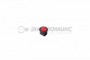 REXANT выкл. клавишный круглый 250V 6А (2с) ON-OFF красн. 36-2560 (10!)