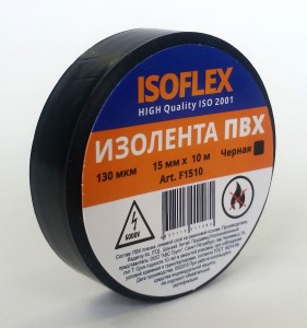 ISOFLEX изолента 15/10 черная, 130мкм, F1510