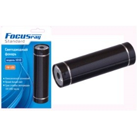 Focusray фонарь ручной 1010  (3xR03) 1W LED, черный/алюминий, влагонепроницаем, BL (10 шт.)