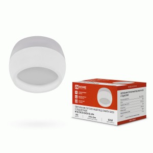 ASD/InHome св-к св/д накладной спот НПБ DECO-GX53-RL-WH белый 90x52 под лампу GX53 6426