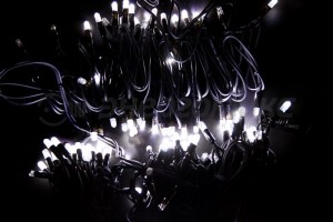 Гирлянда-нить ул. Дюраплей 200LED белый, 20м. мерцание, IP67, черн.кауч. соед. 315-165 Neon Night