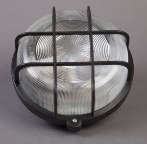 General св-к НПП "Рондо" ЖКХ 100W IP54 212x104 Е27 корпус и защ.сетка пластик, круг, черный 437850