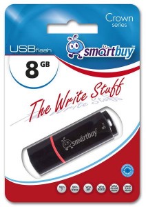 Флэш-диск (флэшка) USB  8Gb SmartBuy Crown Black (SB8GBCRW-K)