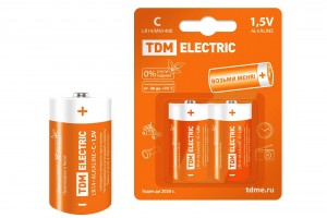 Э/п TDM Alkaline LR14/343 BL2 (24!) SQ1702-0011